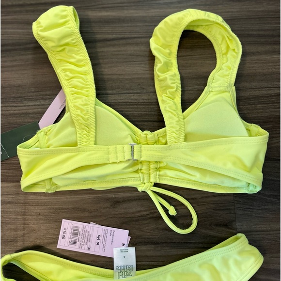 NWT Target bikini! Neon yellow size small top and bottom! - Picture 6 of 11